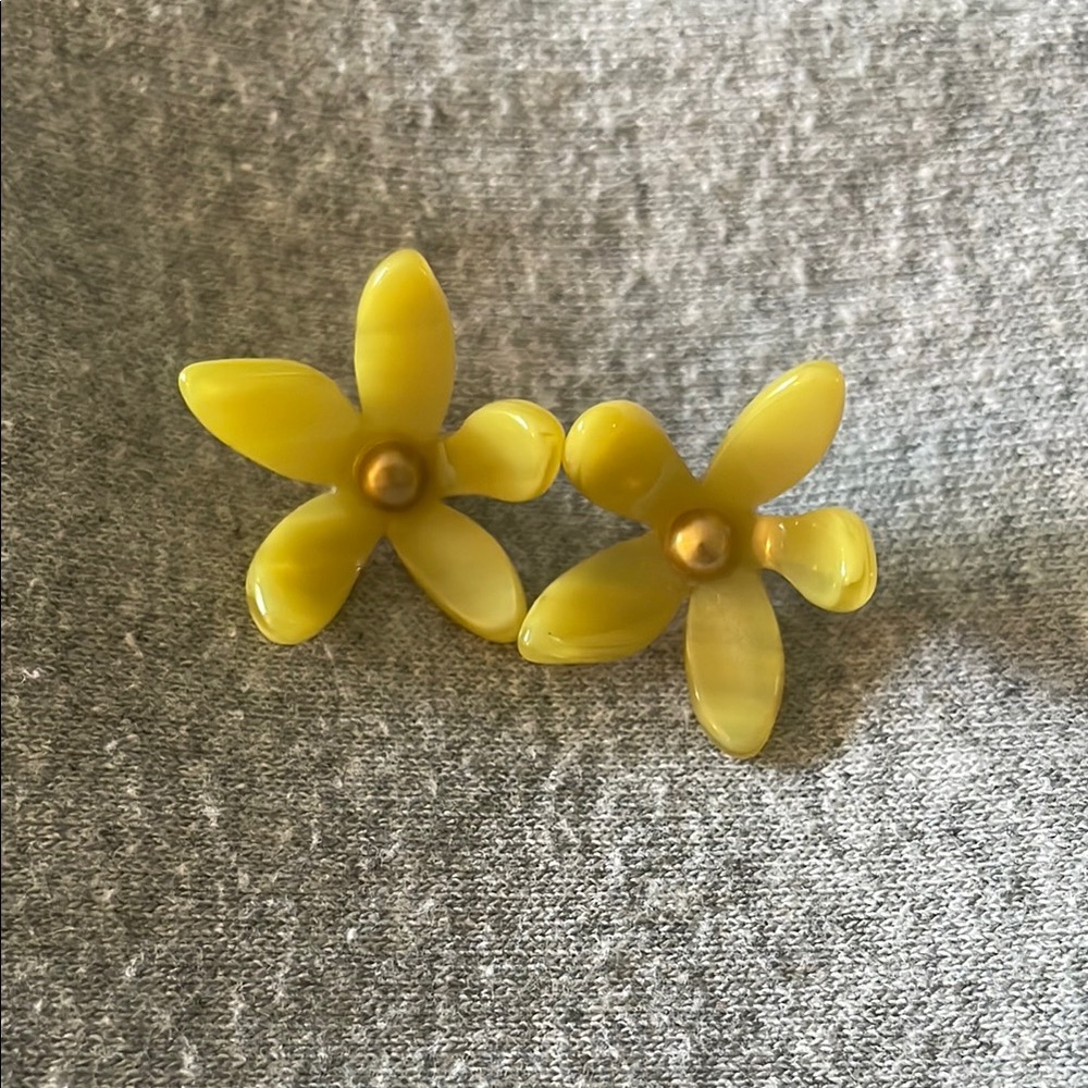 Yellow Floral Earrings